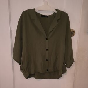 Zara Olive Green Blouse